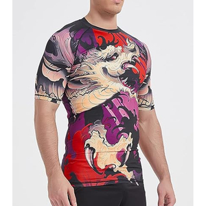 <b>Custom</b> Logo Wolf <b>Compression</b> Rash Guard Men Gym T <b>Shirt</b> Quick Dry Fitness MMA Sportswear Wholesale Supplier - Product Image 5
