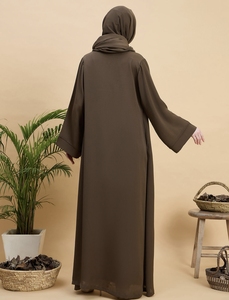 Hot Sale Beautiful Dubai Women Abaya Traditional Islamic Muslim Clothing & <b>Accessories</b> <b>Floor</b> Length Long Sleeves Front Open - Product Image 6