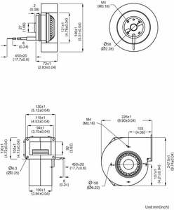 Souffleur d'air compact 140x100mm pour fours industriels, pièce de rechange pour turbine à déplacement positif - Product Image 5