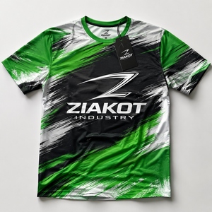 ZIAKOT industry New design Men's Custom Tie Dye Black-<b>White</b> 3D Steel Performance T-Shirt - Product Image 4