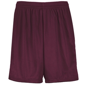 Shorts de sport pour homme en mesh marron, taille élastique, couleur unie, respirant, en polyester, pour le basketball/la course à pied. - Product Image 3