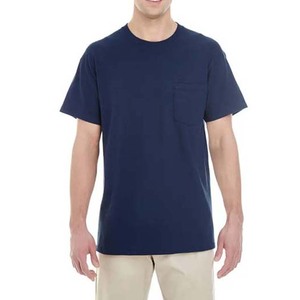 T-shirts décontractés pour hommes Clush Industries bleu marine 100 % coton à col rond et manches courtes – Coupe régulière, logo personnalisé sur le devant, respirant et séchage rapide - Product Image 1