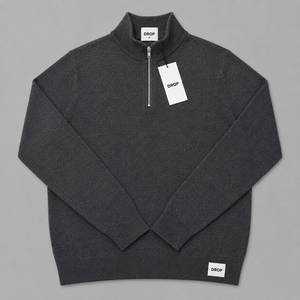 Cardigan en maille à col montant zippé pour homme, mélange de coton, léger et décontracté, OEM ODM, logo personnalisé, prix de gros au Bangladesh - Product Image 4