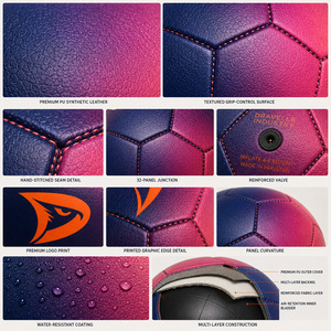Bulk School & Club Soccer Ball Supplier | Custom Logo <b>Hand</b> <b>Stitched</b> PU Leather Football | Premium 32 Panel Match Training Size 5 - Product Image 6
