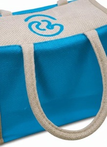 Bolsa de almuerzo tipo Tiffin Box con cierre de botón de yute y cremallera para uso diario - Product Image 2