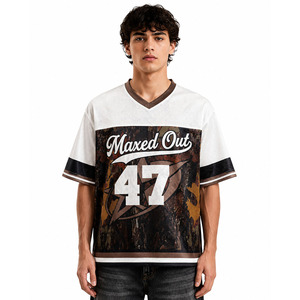เสื้อฟุตบอลอเมริกันลายพรางแบบปรับแต่งได้ เสื้อยืดกีฬาพิมพ์ลายแบบรีดร้อนขนาดใหญ่พิเศษ สั่งทำได้ ขายส่ง เสื้อผ้าสตรีทแวร์สุดฮิต - Product Image 1