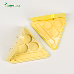 Paleta de Sombras Magnética de 3 Colores de Alta Calidad con Logotipo Serigrafiado, Estuche Vacío Moldeado por Inyección Brillante, Ranura para Brocha, OEM - Product Image 3