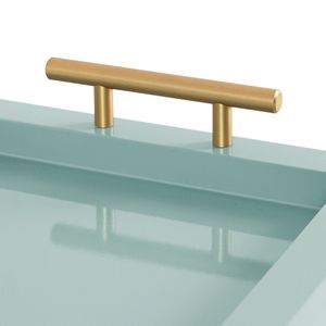 Plateau de centre de table élégant avec accent doré - Product Image 1