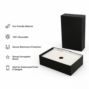 Caja de Embalaje para Electrónicos de Cartón Corrugado Ecológico |   Caja de Cartón Kraft con Relieve para Electrónica y Dispositivos Ecológicos - Product Image 5