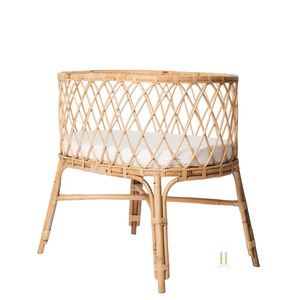 Cunas de Ratán para Bebé a Precio de Mayoreo, Se Acepta OEM, Cuna Hecha a Mano con Colchón Suave, Muebles para Guardería de Vietnam - Product Image 1