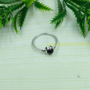 Anillo de Ónix Negro, Anillo de Plata de Ley 925, Anillo con Piedra Negra, Anillos para Mujer, Anillo Minimalista, Joyería de Regalo de Navidad de Ónix Negro - Product Image 2