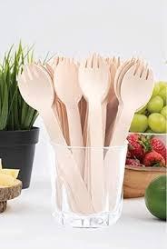 Cubiertos Desechables de Madera Ecológicos, Cucharas y Tenedores de Madera para Fiestas, Picnics y Catering - Product Image 6