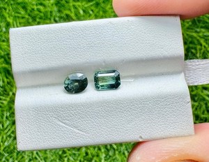 Piedras preciosas de zafiro azul verdoso natural, piedras sueltas para la fabricación de joyas, anillos, colgantes, pendientes, piedra de alta calidad - Product Image 1