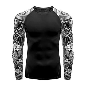 Vêtements de sport pour hommes, rashguard personnalisé, prix de gros, t-shirt de compression, t-shirt de combat MMA, rashguard BJJ, vêtements d'équipe en gros - Product Image 6