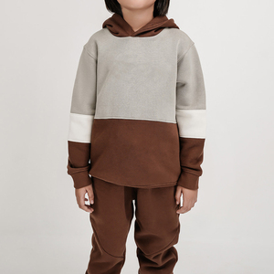 Conjunto Deportivo Infantil de 2 Piezas, Estampado y Liso, Personalizable, Invernal, Transpirable, Ecológico, 100% Algodón Felpa, Ropa Urbana - Product Image 6