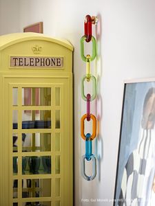 <b>Resin</b> Wall Art Chain Sculpture Irregular Shape Modern Home Decoration Artistic Decor Piece Handmade Colorful Pattern - Product Image 4