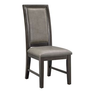 Bellissimo Set di 2 Sedie da Pranzo Imbottite Marroni in Stile Transizionale, Mobili in Legno con Cuscino per Schienale - Product Image 1