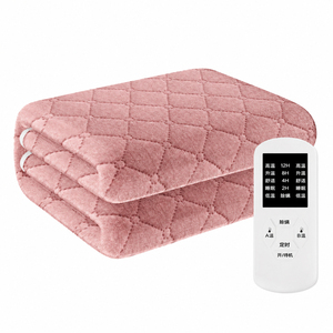 <b>Quilted</b> Fleece Skin-Friendly Blanket Solid Gray Folded Home Use Autumn Winter Simple Style for One or Two Users - Product Image 2