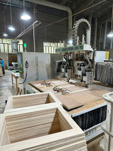 Soporte de madera para cubo de basura, sistema de riel deslizante moderno para cocina, herrajes de deslizamiento suave incluidos - Product Image 5