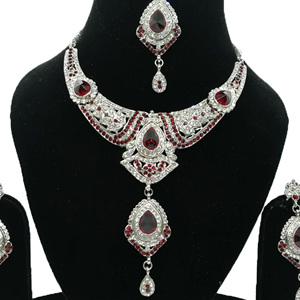 Vintage Style <b>Crystal</b> Zircon Alloy Jewelry <b>Set</b> Necklace Earrings Headpiece Women Engagement Wedding Anniversary Party Gift - Product Image 2