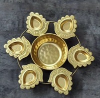 Bol à bougie décoratif en métal pour centre de table de réception de mariage et effets lumineux romantiques