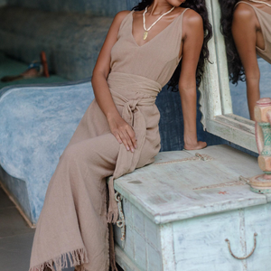 Vestido Boho Sostenible para Mujer, Vestido de Cóctel de Algodón Crudo, Vestido de Festival, Vestido de Compromiso de Verano, Regalo para Mujer - Product Image 2