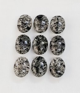 Cuarzo rutilo negro ovalado cabujón, piedra preciosa suelta 14*10 mm 16*12 mm 18*13 mm 20*15 mm, GEMA 100% NATURAL para la fabricación de joyas - Product Image 4