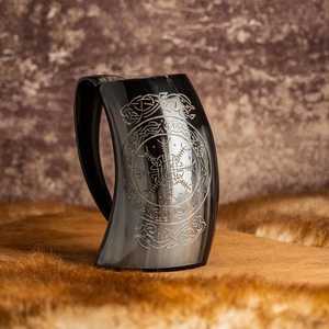 Handmade Viking Drinking Horn <b>Mug</b> Natural Buffalo Horn Beer Cup Polished Finish Wholesale Supplier By Arif Handicrafts. - Product Image 4