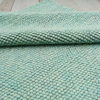 Tapis Kilim Floral en Coton Fait Main, Tissage Bouclé Épais, Doux, Réversible, avec Support en Jute, Poil Moyen, pour Salon, Chambre, Camping, Exercice