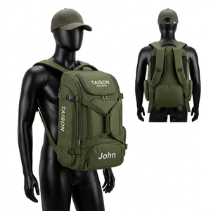 Sac de netball en polyester 600D premium 420 GSM, design à panneaux gris-vert, poche en filet pour ballon, logo personnalisé imprimé - Product Image 2