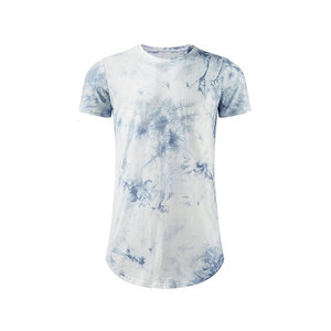 T-shirt à manches courtes pour homme, imprimé numérique abstrait, col rond, coupe ample, longueur normale, décontracté, tricoté, respirant, 300g coton/bambou - Product Image 3