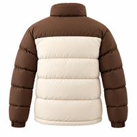 Blouson d'hiver matelassé pour homme, color block, col montant, fermeture éclair intégrale, coupe-vent épais, vêtement d'extérieur décontracté, haute qualité, service OEM