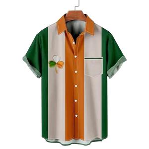 Stylish Custom Stripped <b>Cuban</b> <b>Shirts</b> <b>Men's</b> Cotton <b>Shirts</b> Direct from Factory Fashionable Custom Printed <b>Cuban</b> Collar <b>Shirts</b> - Product Image 5