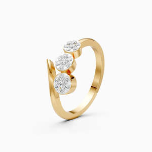 Bague empilable minimaliste en diamant de laboratoire de 0,2 ct, style mini, pour un éclat quotidien, en or jaune, blanc et rose 9 carats - Product Image 2