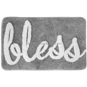 Alfombrillas de baño de algodón con patrón sólido de alto comercio, alfombrilla de ducha de baño absorbente para uso en el baño - Product Image 6