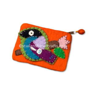 กระเป๋าใส่เหรียญรูปนกทำจากผ้าสักหลาด - Product Image 3