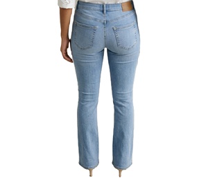 Jeans en denim stretch respirant bleu clair pour femme, coupe skinny, style boyfriend, 12 oz - Product Image 3