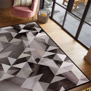 Tapis modernes Shufu épais et confortables, faciles à nettoyer et durables, motifs abstraits en polyester fabriqué à la machine - Product Image 5