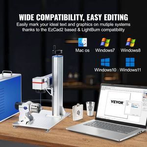 100W macchina per la marcatura Laser a fibra con asse rotante per la marcatura a colori incisore - Product Image 5