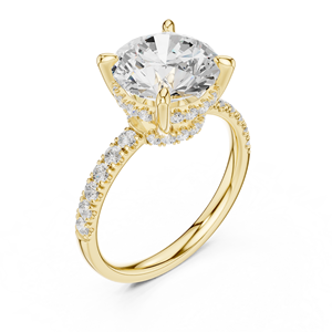 Componente de Anillo Halo Redondo Grande Personalizado, Diseño de Anillo con Gemas Redondas de Varios Tamaños, Plano de Diseño Pre-Producción - Product Image 4