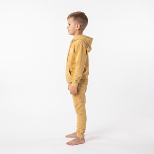 Conjunto de Sudadera con Capucha y Pantalones Deportivos de Algodón para Niños, Talla Regular, Lavado Ácido, Parche Bordado, Ropa Casual Urbana, Logotipo Personalizado - Product Image 2