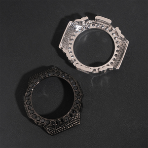 Custom GA2100 Luxury Full Metal Acrylic Iced <b>Watch</b> <b>Case</b> Kit High Quality Stainless Steel Leather Band CasiOak Style Upgrade - Product Image 2