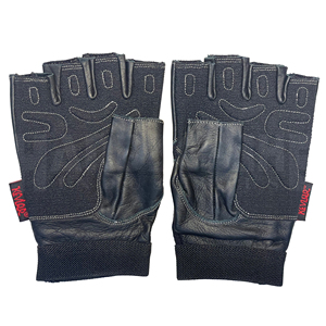 Gants de sport respirants unisexes à demi-doigts en PU, poids 0,5 kg, pour musculation, avec poignées et fermeture à boucle réglable pour le fitness - Product Image 1