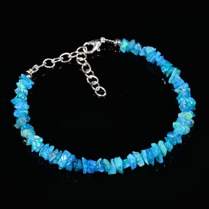Paraiba Ethiopian Opal Chip <b>Bracelet</b> Minimalist Raw Gemstone Jewelry Wholesale Bulk Supply - Product Image 1