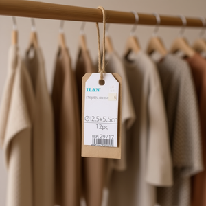 ป้ายแขวนอิลัน ขนาด 2.5x5.5 ซม. กระดาษคราฟท์ 12 ชิ้น ป้ายติดเสื้อผ้า - Product Image 2