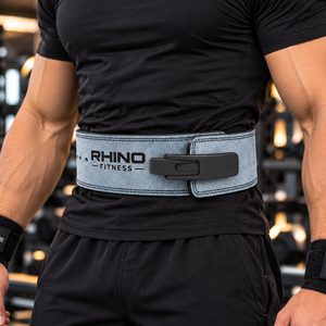 Cinturón de Soporte Lumbar Ajustable de Cuero para Levantamiento de Pesas Rhino Fitness, Cinturón de Soporte Lumbar para Adultos - Product Image 4