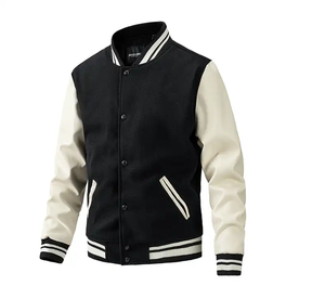 Chaqueta Varsity de Béisbol Personalizada para Hombre, Chaqueta Bomber con Bordado de Anime y Patrón de Camuflaje, Chaqueta Larga Estilo Letterman - Product Image 2