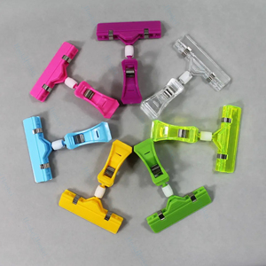Clip d'affichage en plastique transparent à bas prix, support de panneau, support de prix en PVC pour étiquette d'étagère de supermarché - Product Image 1