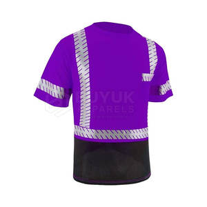 Chemise de travail haute visibilité respirante à manches courtes, réfléchissante, durable, 100% polyester, protection contre le feu, pour utilisation en entrepôt - Product Image 4