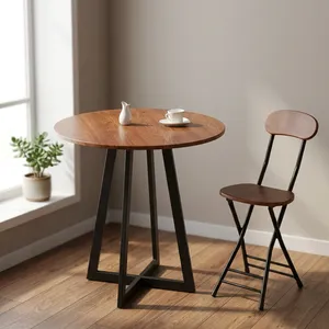 WORKSPACE DFC-2021 Table basse portable de haute qualité au design moderne en marbre, acier inoxydable et base en bois massif, mobilier pour la maison - Product Image 4